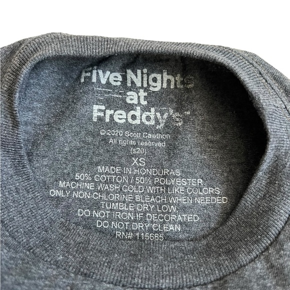 FNAF Five Nights At Freddy’s Kids Graphic T Shirt XS - Picture 2 of 5